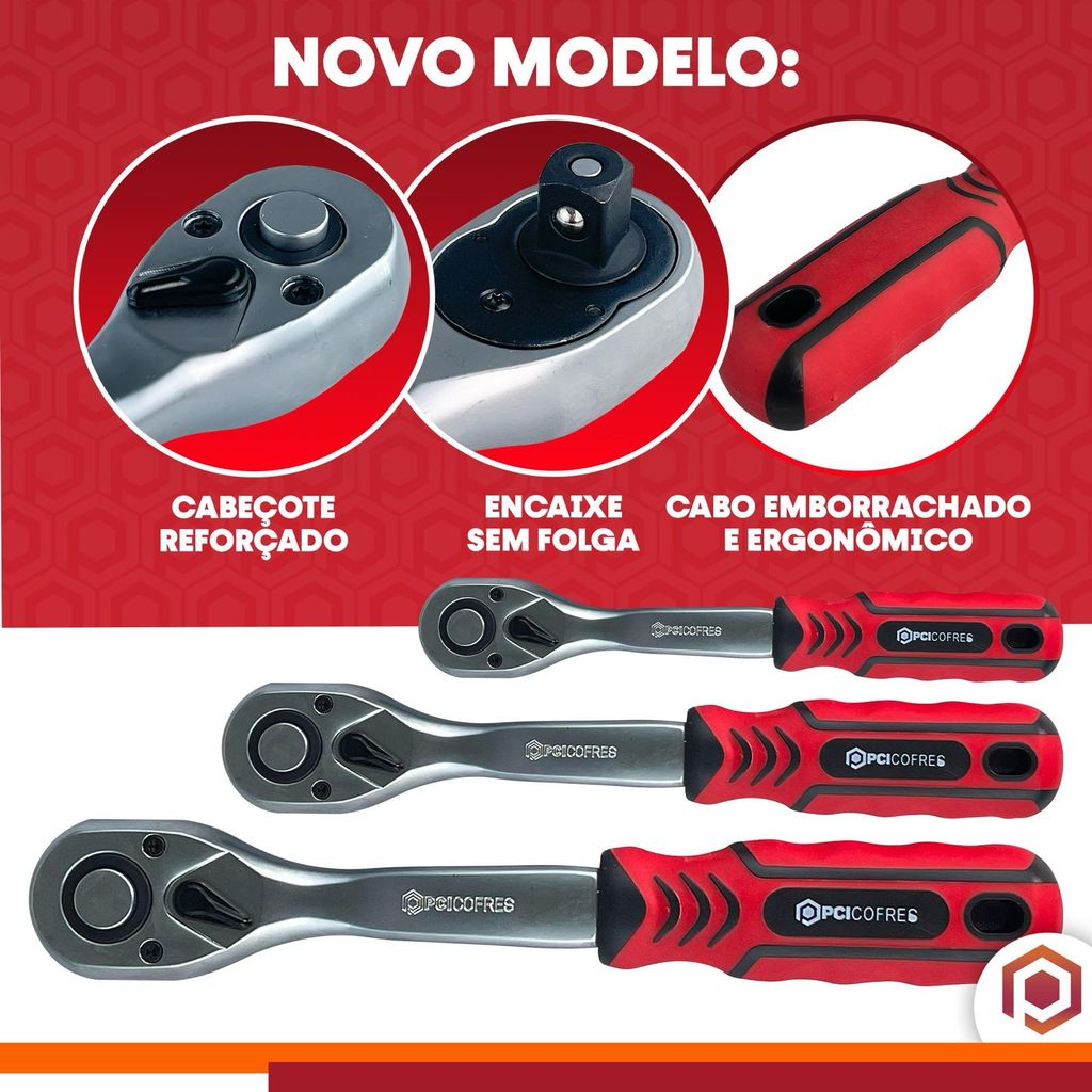 Maleta Jogo Ferramentas Completa 180 Peças Cromo Vánadio Pci
