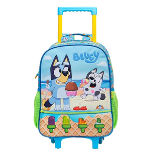 Mala Escolar Bluey Disney Mochila Rodinha Zíper Tratorado em Oferta na Shopee