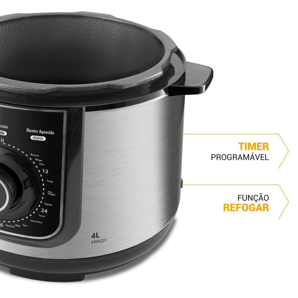 Panela de Pressão Elétrica Philco 4L 14 funções PPPE04A