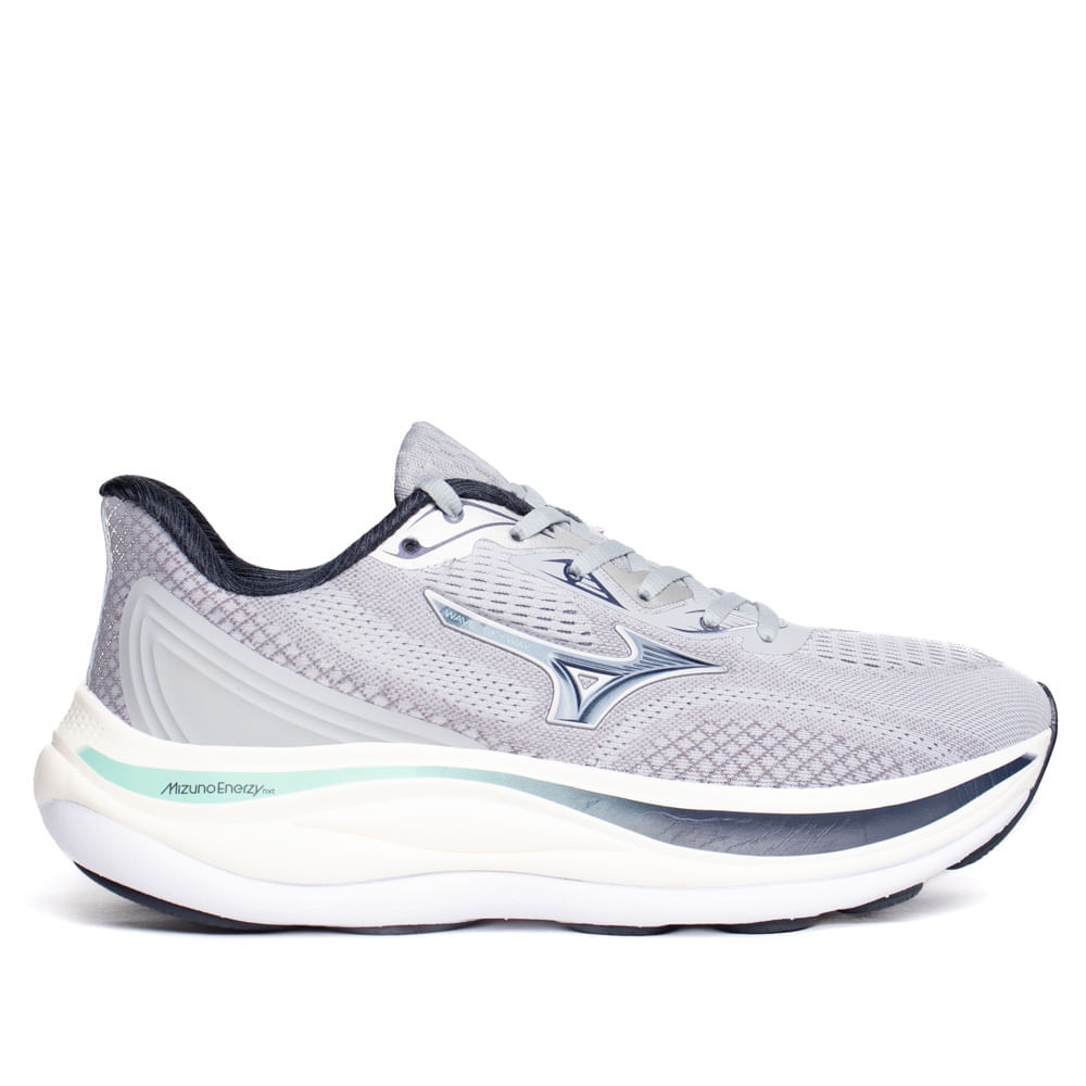 U　38 Tênis Masculino Mizuno Wave Skyway Enerzy Next Cinza/Marinho