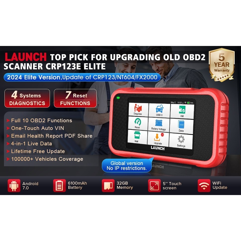 Scanner Launch Automotivo Crp123E Crp123x Diagnóstico Português Wi