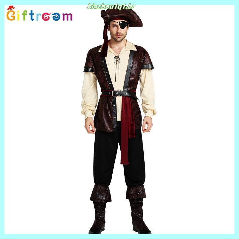 Fantasia Pirata pra Adolescente Roupa Jack Sparrow Cosplay de Luxo Com ...