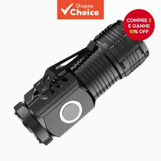Nova Luz Forte Lanterna De Tiro Longo Mini Portátil Pequena Mão Elétrica Ao Ar Livre Multi-Função Tampa Lâmpada em Oferta na Shopee