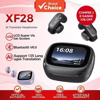 ERAZER XF28 AI Smart Tradução Headset Tecnologia Bluetooth HD Chamada De Voz ASMR Fones De Ouvido Com Clipe E Microfone 