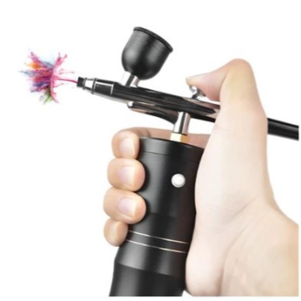 Aerógrafo Compressor Pratico e Portátil 900 mAh Sem fio Recarregável.