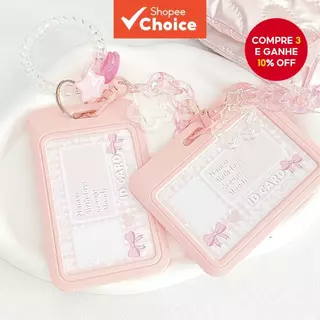 Steve Cute Pink Star Porta-Cartões Fotográficos De Estudante Cartão De Identificação Do Campus Capa Protetora em Oferta na Shopee