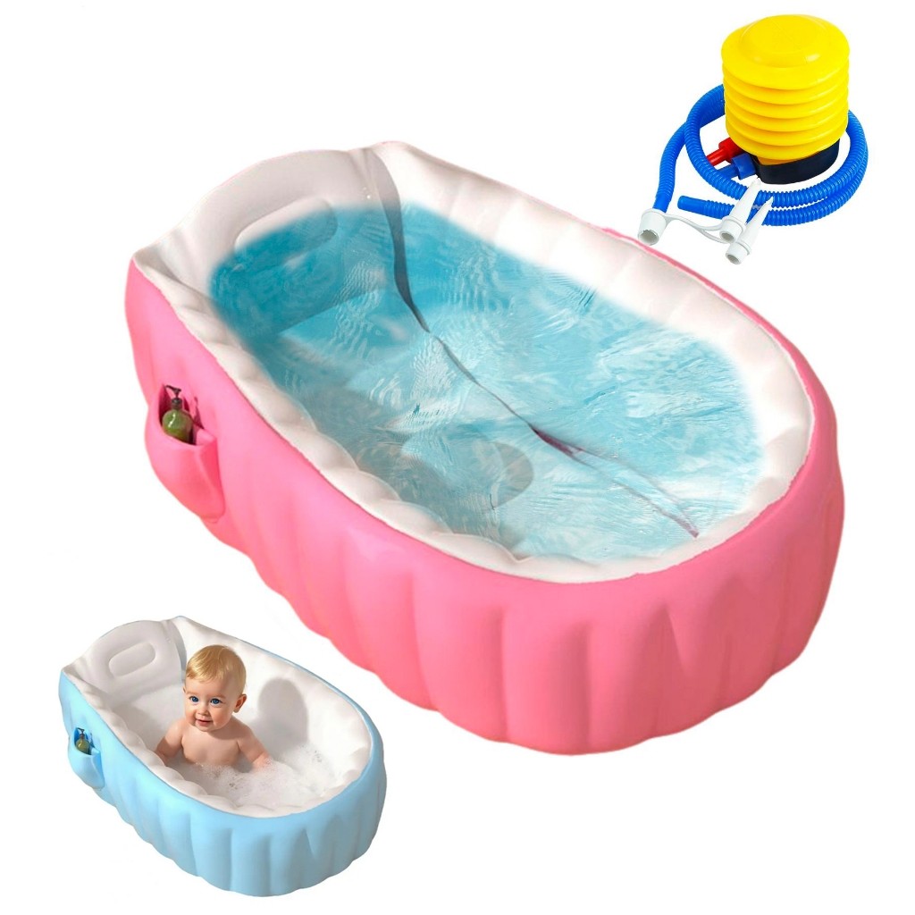 Banheira Inflável Infantil Viagem Cadeira de Banho Para Bebe PVC ...