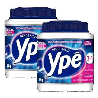 kit 2 Detergente Lava Louças em Pó para Máquina Ypê 1Kg