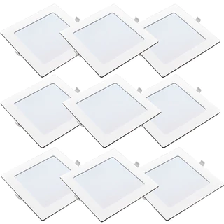 Kit Iluminação 9 Painéis Led Quadrado Embuir 18W Avant Bivolt 21cm Luz Neutra 1080 Lúmens em Oferta na Shopee