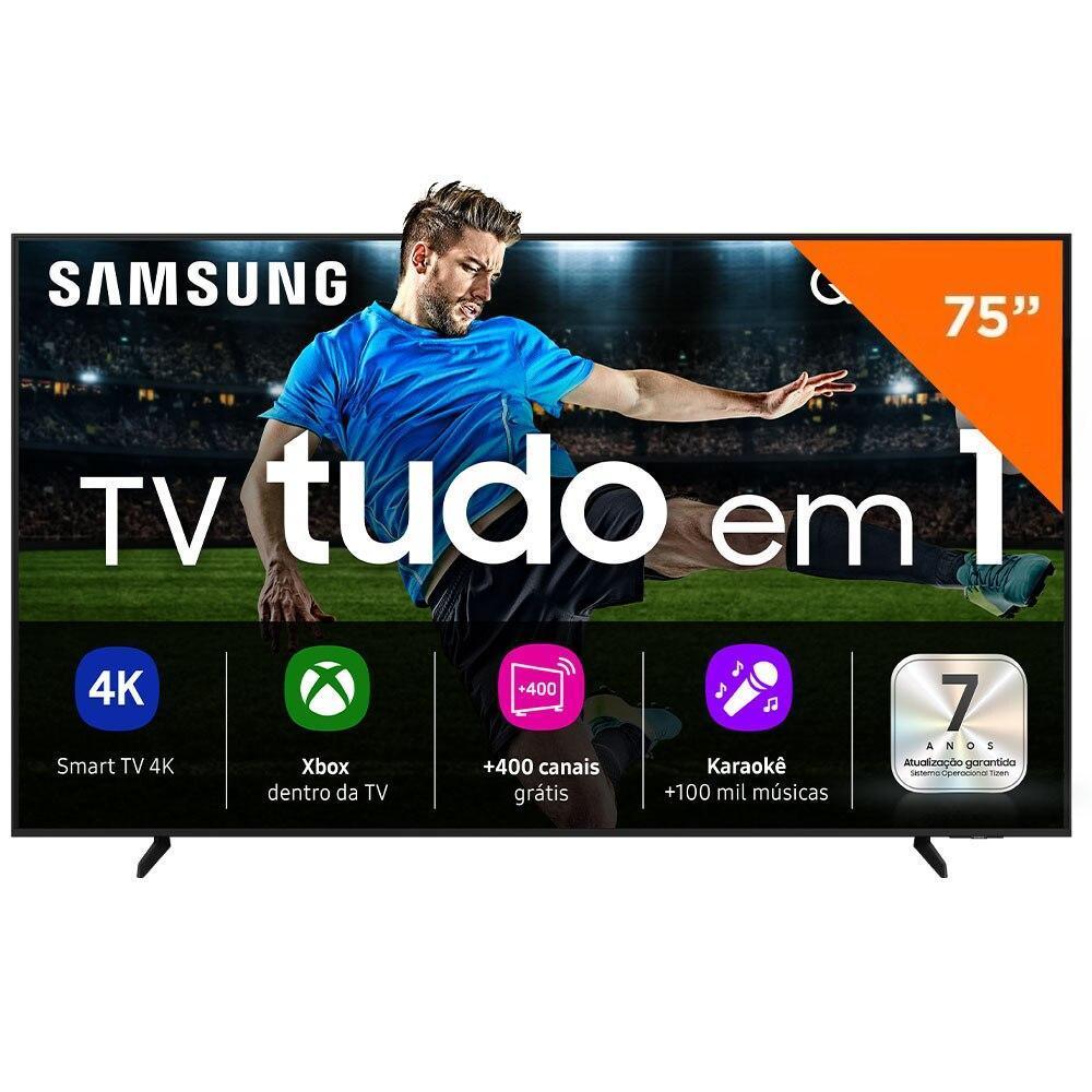 Smart TV 75 Polegadas Samsung QLED 4K, Processador com AI - QN75Q7FAA ...