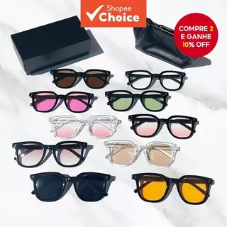 Óculos De Sol Quadrados De Armação Pequena Estilo Coreano – Material De Acetato De Cor Doce , Tons De Moda De Proteção U em Oferta na Shopee