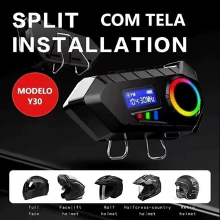 Fones de ouvido sem fio Y30 Bluetooth 5.4 com cancelamento de ruído para capacete de motocicleta marisa em Oferta na Shopee