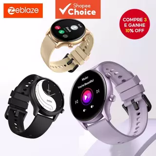 Novo Zeblaze Btalk 3 Plus Smartwatch com Tela Colorida HD de 1,39'', Monitoramento de Fitness, Chamada por Voz, Relógio em Oferta na Shopee