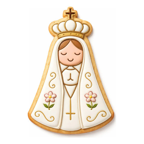 Cortador E Carimbo De Biscoito Nossa Senhora Aparecida 8cm