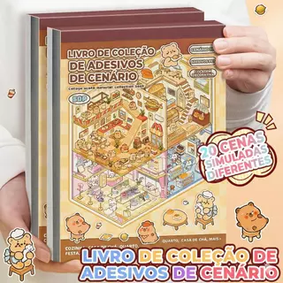 Caderno Adesivos 3D Brinquedo Educativo Presente Criança 20 Cenas 50 Páginas Sem Tela DIY Portátil Modelos A/B em Oferta na Shopee