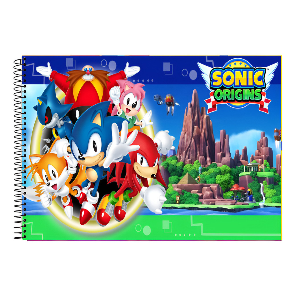 Caderno De Desenho 96 Folhas Sonic | Shopee Brasil
