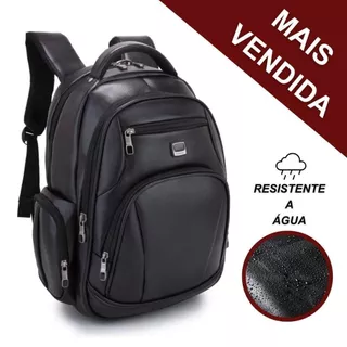 Mochila Business em Couro Unissex | Alta Resistência em Oferta na Shopee