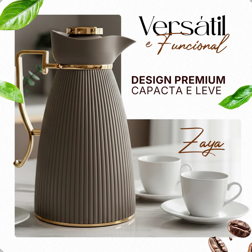 garrafa térmica Zaya Tuut em uma mesa elegante