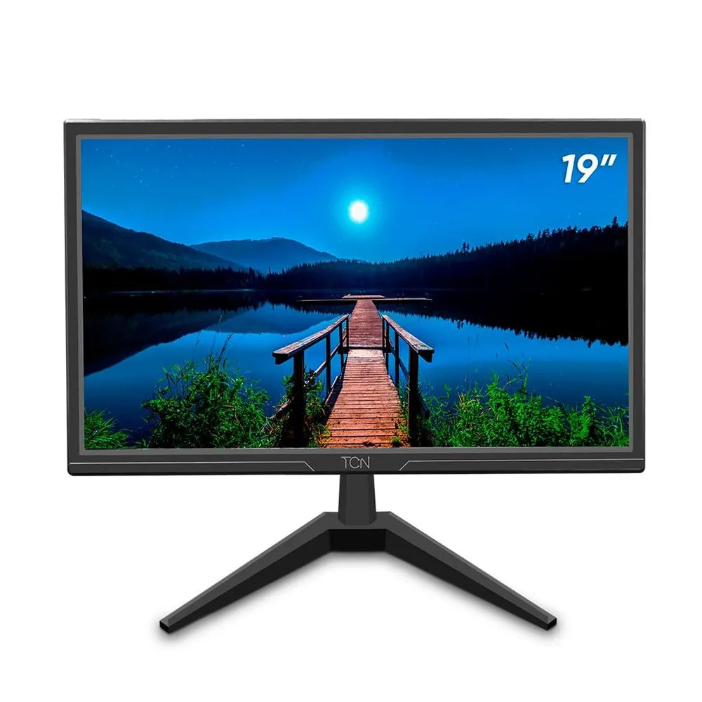Monitor Office Tela 19 Polegadas LED HD Flat TCN 60Hz 5ms | Shopee Brasil