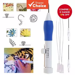 Caneta Bordada Russa | Conjunto De Agulhas De Perfuração De 3 E 2 Threaders , Ferramenta De Artesanato De Costura DIY Id em Oferta na Shopee