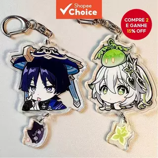 Genshin Impact Wriothesley Neuvillette Xiao Lesser Lord Acrílico Pingente Chaveiro Cosplay em Oferta na Shopee