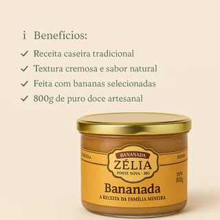Bananada Cremosa Zélia 800g Lata em Oferta na Shopee