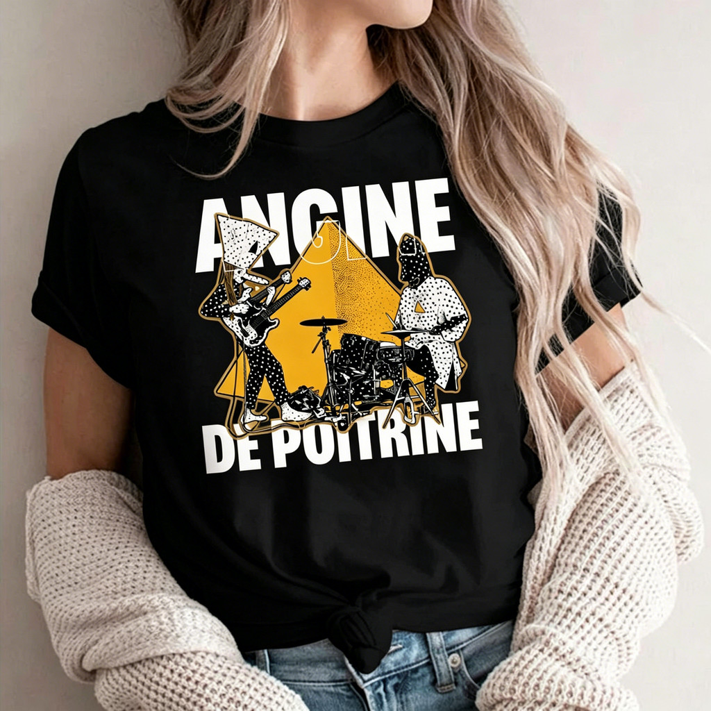 Music.Soul Camiseta Angine de Poitrine Band Gothic Rock Alt