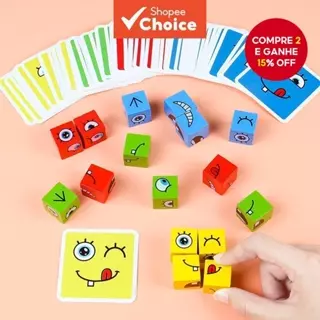 Blocos De Construção De Cubo De Rubik Que Muda De Rosto , Pensamento Infantil , Educação Precoce , Jogo De Tabuleiro , P em Oferta na Shopee