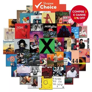 55PCS Artist Singers Album Cover Stickers For Luggage Phone Case Laptop Notebook Decals Kids Gift em Oferta na Shopee