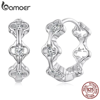 Brincos De Argola De Prata Esterlina 925 Bamoer Trevo De Quatro Folhas Design Joias Presentes Para Mulheres em Oferta na Shopee