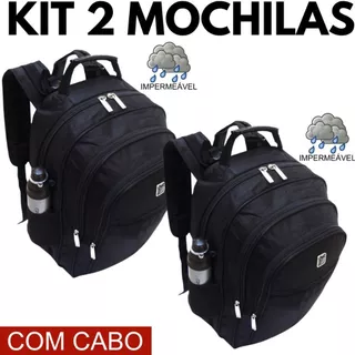 Kit Duplo de Mochilas com Cabo de Aço e Estrutura Forte em Oferta na Shopee