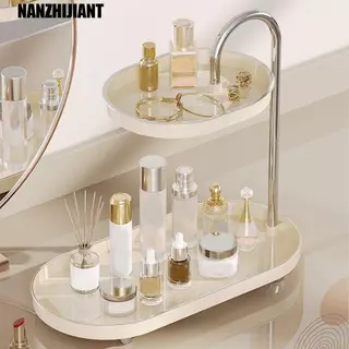 NANZHIJIANT Rack De Armazenamento De Maquiagem De 2 Camadas , Prateleira Cosméticos De Plástico De Grande Capacidade , À em Oferta na Shopee