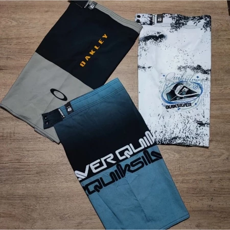 Kit C/5 Bermuda Masculina Surfista Homem Surf Tacteel Elastano Modelos 2026 Moda Praia Verão - Envio Rapido