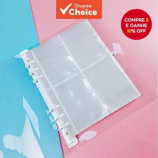 10pcs A5 Sleeves Padrão Transparentes para Álbum de Fotos KPOP Lomo Cartões Fotográficos Armazenamento em Oferta na Shopee