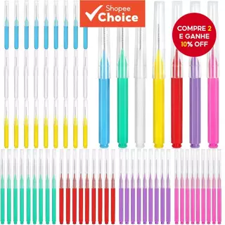 Conjunto De Escova Interdental Com Fio Dental E Palitos : Limpador Ortodôntico Para Aparelho Ferramenta Removedora De Cr em Oferta na Shopee