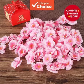 100 Peças Flores E Rosas Falsas De Pêssego , Decorações De Artificiais Para Casamento , Faça Você Mesmo , Festival Event em Oferta na Shopee