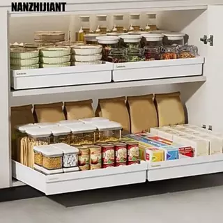 Rack De Armazenamento De Cozinha NANZHIJIANT , Bandeja Tipo Gaveta Antiderrapante De Grande Capacidade , Plástico em Oferta na Shopee