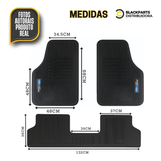Jogo Tapete De Borracha Personalizado Ford 5 Peças Luxo