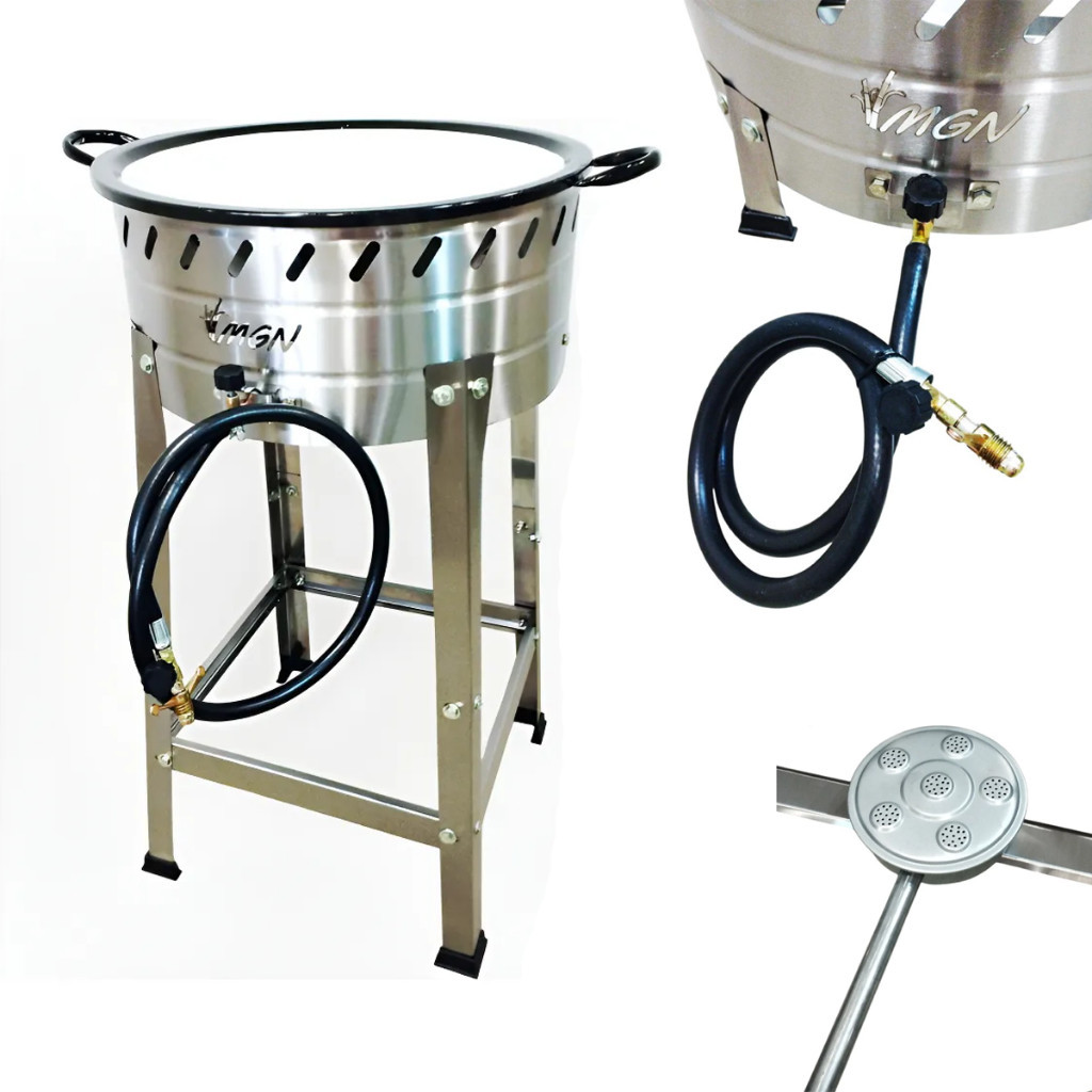 Fritador Profissional 10 Litros Inox Alta Pressão + Tacho N1