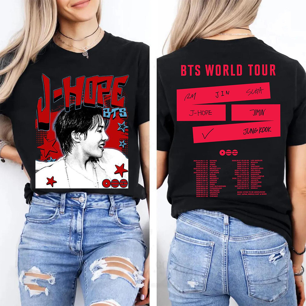 Camiseta Masculina Feminina Estampa Suga BTS Turnê Mundial T-shirt