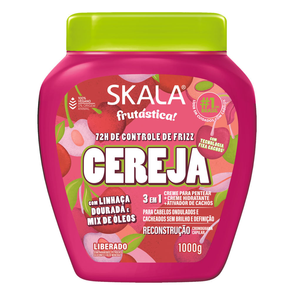 Creme para Pentear Hidratante e Ativador de Cachos 3 em 1 Skala ...