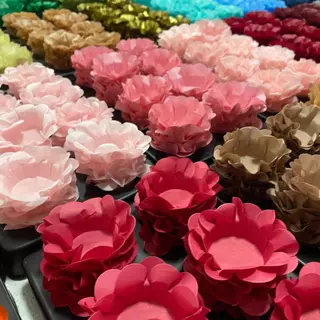Kit 200 Forminhas de Doces Finos Flor Luxo – Cores Variadas