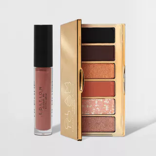Kit Paleta de Sombras Glam To Go + Brilho Labial Shimmer Brown (2 Produtos) em Oferta na Shopee