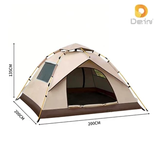Barraca Automática 3-4 Pessoas 210D Oxford Impermeável Com Tapete Fácil Montagem