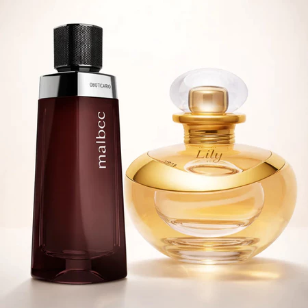 Kit 2 Perfumes Masculino e Feminino Luxo Presente Casal Premium Elegante