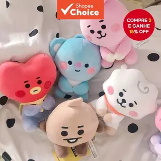 BT21 Kawaii Mini Chaveiro Macia Brinquedo de Pelúcia para Crianças e Dolls em Oferta na Shopee