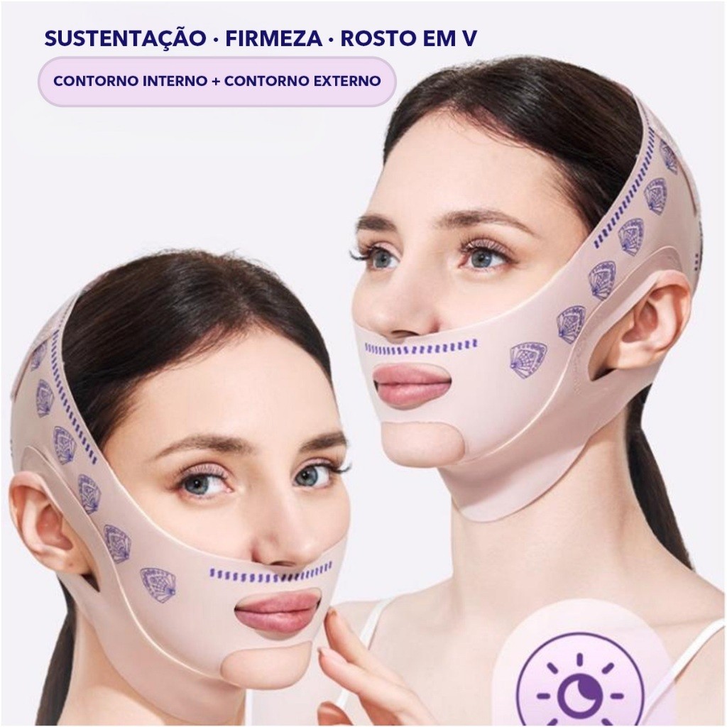 Faixa Lifting Facial V-Line – Máscara Modeladora para Afinar o