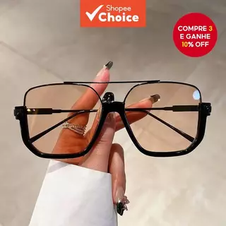 Clássico Feminino Meia Armação Óculos de Sol Dupla Haste Vintage Proteção UV400 Moda Eyewear em Oferta na Shopee