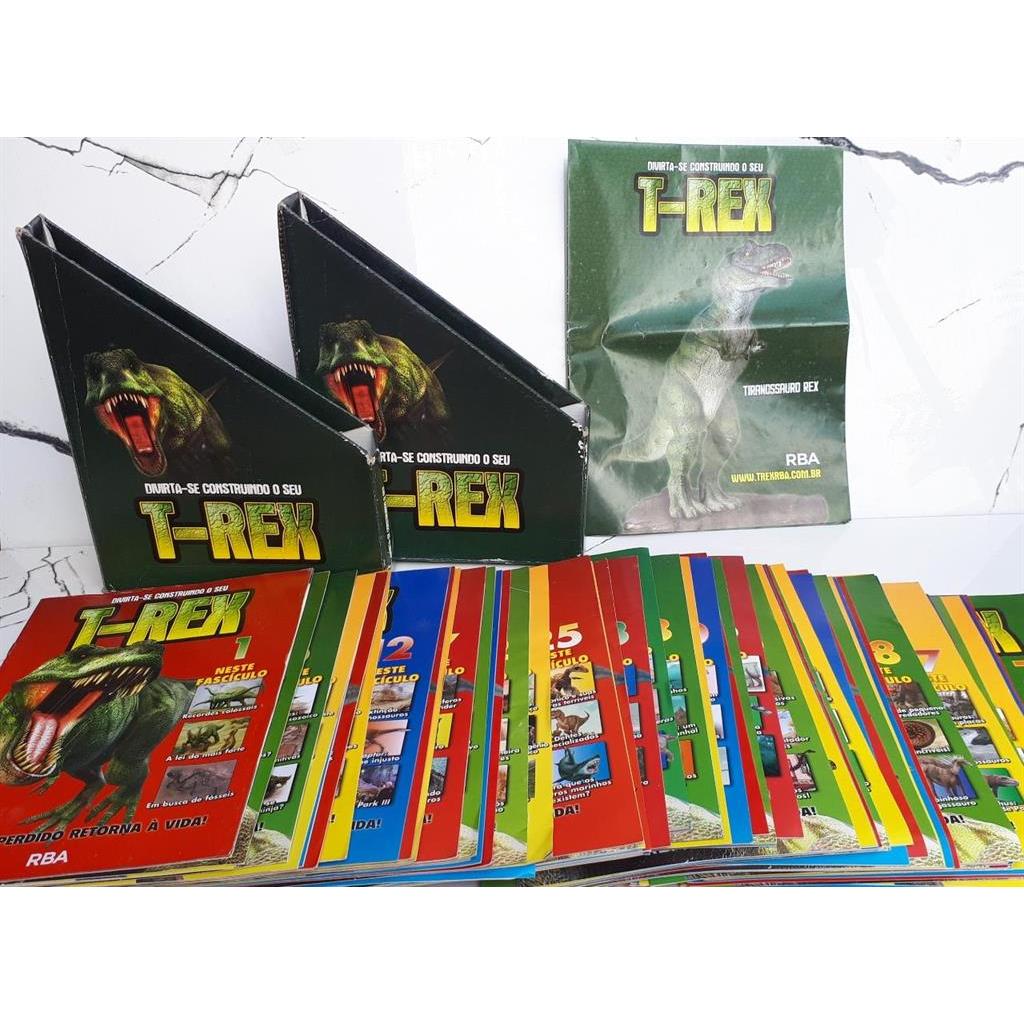 divirta-se construindo o seu T-REX - box com 78 fascículos autor RBA ...
