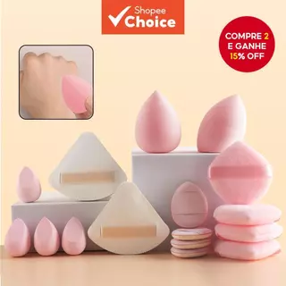 Sopro De Pó , 16 Unidades Criativas De Vários Estilos , Cosmético Reutilizável Adequado Para Todas As Peles em Oferta na Shopee